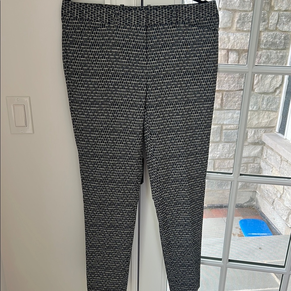 Lafayette 148 New York Geometric Black and White Pants